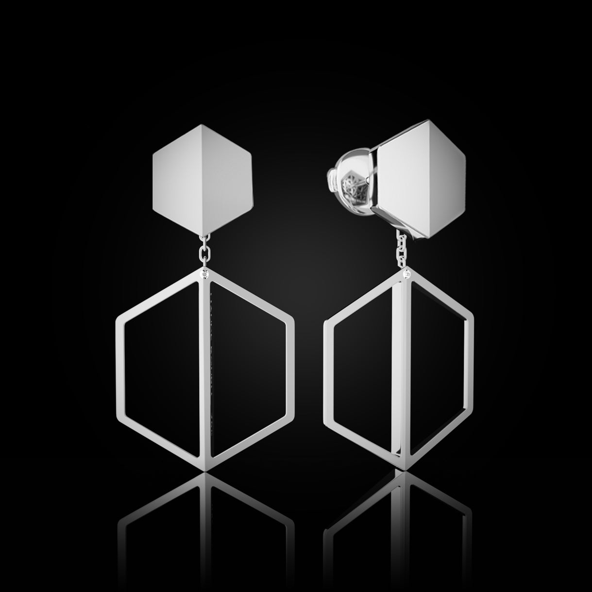 ILLUMINATE YOU | 18K White Gold Dangles | Sustainable Gold Jewelry | Naude Bourn